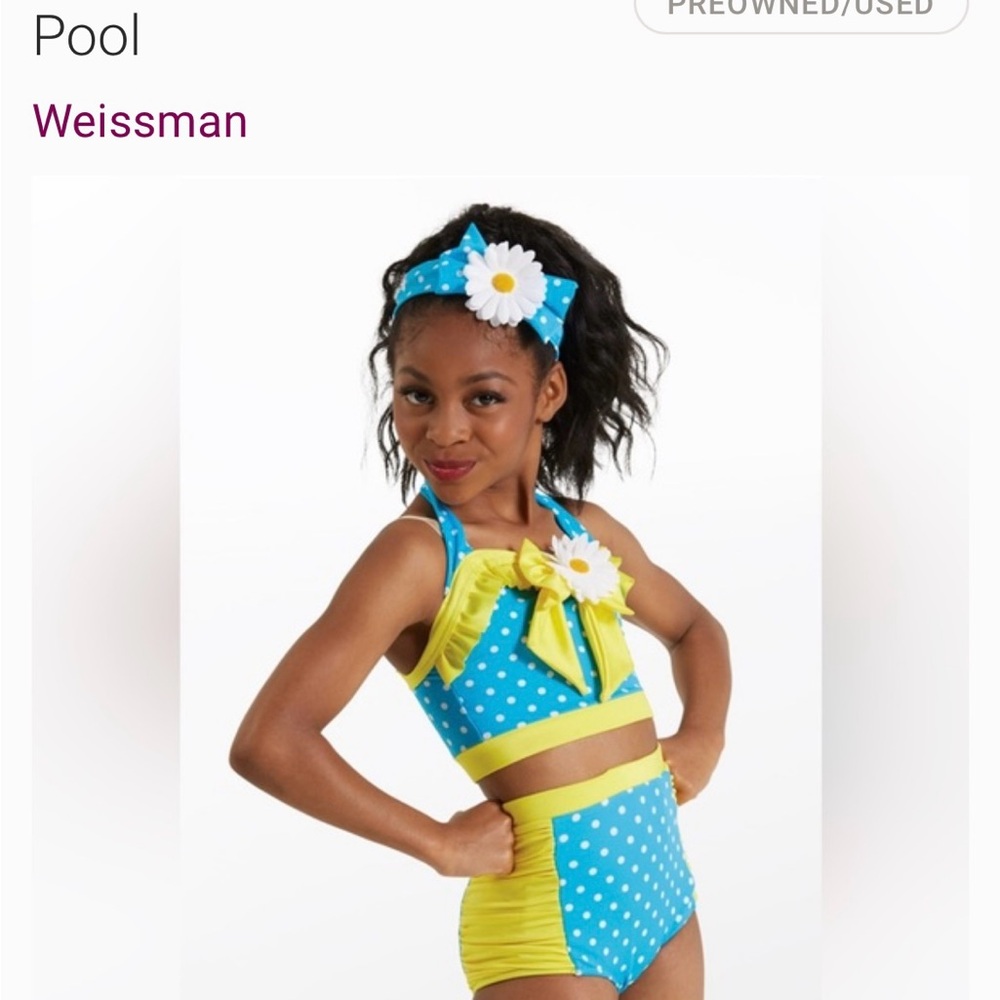 Weissman Blue and Yellow Dance Outfit